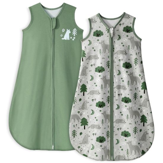 Picture of Yoofoss Baby Sleep Sack 6-12 Months TOG 1.0 Baby Wearable Blanket, 2 Pack 100% Cotton Infant Toddler Sleeping Sack 2-Way Zipper Lightweight Sleep Sack