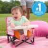Picture of Bright Starts Disney Minnie Mouse Pop 'N Sit Portable Booster, Indoor/Outdoor Use, Floor Seat with Feeding Tray, 6 Mos - 3 Yrs