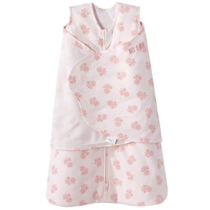 Picture of HALO 100% Cotton Sleepsack Swaddle, 3-Way Adjustable Wearable Blanket, TOG 1.5, Watercolor Rose Toss Blush, Small, 3-6 Months