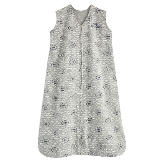 Picture of HALO SleepSack, 100% Cotton Wearable Blanket, Swaddle Transition Sleeping Bag, TOG 0.5, Footballs, Large, 12-18 Months