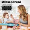 Picture of AMACOOL Battery Operated Stroller Fan Flexible Tripod Clip On Fan with 3 Speeds and Rotatable Handheld Personal Fans for Car Seat Crib Bike Treadmill (Pink)