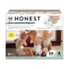 Picture of The Honest Company Clean Conscious Diapers for Sensitive Skin | Hypoallergenic, Fragrance Free | Gender Neutral Prints | Club Box, Size 4 (22-37 lbs), 54 Count