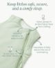 Picture of PurComfy Supersoft Sleep Sack 1.0 TOG, Premium Bamboo Viscose Toddler Sleeping Bag, 2-Way Safe Zipper Sleep Sacks 2-4T (Cream)
