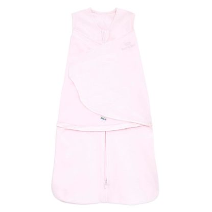 Picture of HALO 100% Cotton Sleepsack Swaddle, 3-Way Adjustable Wearable Blanket, TOG 1.5, Soft Pink, Newborn, 0-3 Months