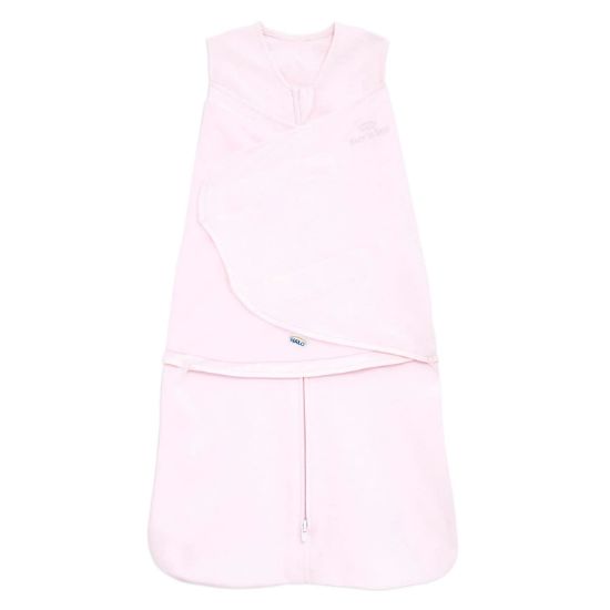 Picture of HALO 100% Cotton Sleepsack Swaddle, 3-Way Adjustable Wearable Blanket, TOG 1.5, Soft Pink, Newborn, 0-3 Months