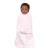 Picture of HALO 100% Cotton Sleepsack Swaddle, 3-Way Adjustable Wearable Blanket, TOG 1.5, Soft Pink, Newborn, 0-3 Months