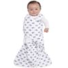 Picture of HALO 100% Cotton Sleepsack Swaddle, 3-Way Adjustable Wearable Blanket, TOG 1.5, Navy Hedgehog, Small, 3-6 Months