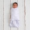 Picture of HALO 100% Cotton Sleepsack Swaddle, 3-Way Adjustable Wearable Blanket, TOG 1.5, Midnight Moons Pink, Newborn, 0-3 Months