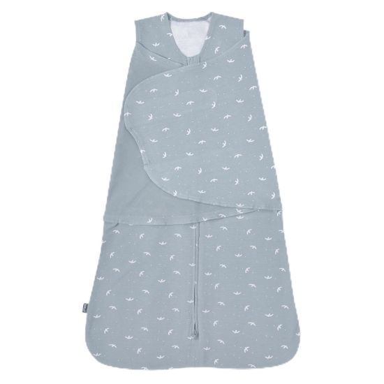 Picture of HALO 100% Cotton Sleepsack Swaddle, 3-Way Adjustable Wearable Blanket, TOG 1.5, Birds, Small, 3-6 Months