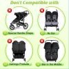 Picture of Guiseapue Double Stroller Organizer with 2 Insulated Cup Holders: Parent Console Double Jogging Stroller Caddy, Stroller Accessories Fits for Baby Jogger City Mini GT2 and Jeep Double Stroller