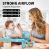 Picture of AMACOOL Battery Operated Stroller Fan Flexible Tripod Clip On Fan with 3 Speeds and Rotatable Handheld Personal Fans for Car Seat Crib Bike Treadmill (Blue)