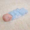 Picture of Comfy Cubs Easy Swaddle Blanket, 3 Pack - 100% Cotton Newborn Wrap, Large for 3-6 Months Infants, with Adjustable Velcro, Breathable and Durable Sleep Sack for Babies - Blue