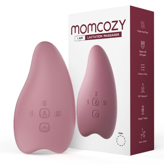 Picture of Momcozy Warming Lactation Massager 2-in-1, Soft Breast Massager for Breastfeeding, Heat + Vibration Adjustable for Clogged Ducts, Improve Milk Flow, Engorgement
