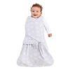 Picture of HALO Micro-Fleece Sleepsack Swaddle, 3-Way Adjustable Wearable Blanket, TOG 3.0, Grey Stars, Small, 3-6 Months
