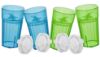 Picture of Reflo Smart Cup (Blue & Green 4-Pack) Open Training Cup, Toddler Cup, No Suction 6oz, 360 Control-Flow, USA MADE Premium High-Impact Plastic