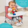 Picture of Summer by Bright Starts Pop 'N Sit Portable Booster Chair, Floor Seat, Indoor/Outdoor Use, Compact Fold, Coral, 6 Mos - 3 Yrs