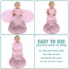 Picture of BSTOPPT Fleece Newborn Sleep Sack Baby Swaddle,3-Way Adjustable Wearable Blanket,2 Pack Fleece Swaddling Sleeping Bag TOG 2.0， (Gray & Pink, 6-12 Months)