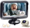 Picture of Rohent Beige Baby Car Camera - 1080P HD, 360° Adjustable, Night Vision, 150° Wide-Angle Lens, Easy Installation, Perfect Match for Beige Car Interiors, Ideal for Parents & Families