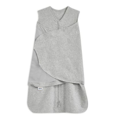 Picture of HALO 100% Cotton Sleepsack Swaddle, 3-Way Adjustable Wearable Blanket, TOG 1.5, Heather Grey, Small, 3-6 Months