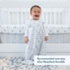 Picture of HALO SleepSack, 100% Cotton Wearable Blanket, Swaddle Transition Sleeping Bag, TOG 0.5, Squares and Triangles, Grey, Large, 12-18 Months