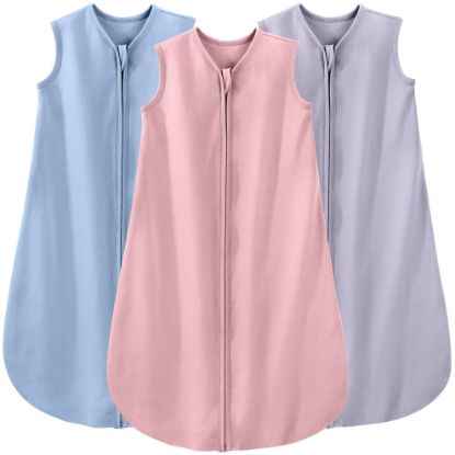 Picture of Yoofoss Baby Sleep Sack 0-6 Months Wearable Blanket for Babies 100% Cotton 2-Way Zipper TOG 0.5 Toddler Sleeping Sack 3 Pack, Comfy Soft Lightweight