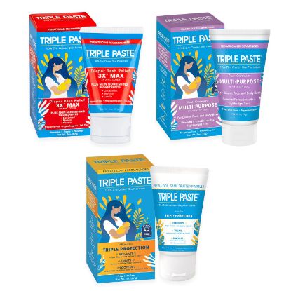 Picture of Triple Paste Gift Bundle: Diaper Rash Cream Ointment, 3X Max Strength, Multi-Purpose, 2oz Trio Kit