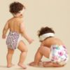 Picture of The Honest Company Clean Conscious Diapers for Sensitive Skin | Hypoallergenic, Fragrance Free | Girl Prints | Club Box, Size 4 (22-37 lbs), 54 Count