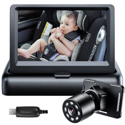 Picture of Itomoro Baby Car Camera, View Infant in Rear Facing Seat with Wide Crystal Clear View,USB Easy Install car Camera for Baby 1080P