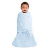 Picture of HALO Micro-Fleece Sleepsack Swaddle, 3-Way Adjustable Wearable Blanket, TOG 3.0, Baby Blue, Preemie