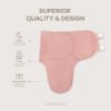 Picture of Comfy Cubs Easy Swaddle Blanket, 3 Pack - 100% Cotton Newborn Wrap, Large for 3-6 Months Infants, with Adjustable Velcro, Breathable and Durable Sleep Sack for Babies - Blush, Mauve & Mulberry