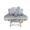 Picture of ICOPUCA Shopping Cart Cover for Baby, 2 in 1 cart Cover for Babies N high Chair Cover, Padded Grocery cart seat Cover for Baby Girl boy, with 1” Thick/Removable/Reversible Cushion, Grey;