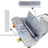 Picture of ICOPUCA Shopping Cart Cover for Baby, 2 in 1 cart Cover for Babies N high Chair Cover, Padded Grocery cart seat Cover for Baby Girl boy, with 1” Thick/Removable/Reversible Cushion, Grey;