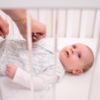 Picture of HALO 100% Cotton Sleepsack Swaddle, 3-Way Adjustable Wearable Blanket, TOG 1.5, Leaves, Newborn, 0-3 Months