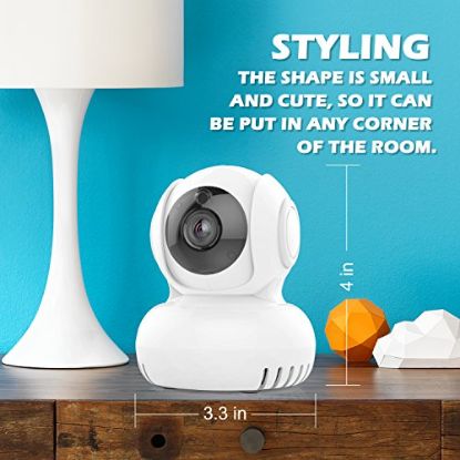 Picture of Home Security Camera, i-Star Wireless IP Camera with Alexa Enabled,720P Remote Control Digital Baby Monitor, Built-in Lullaby, Room Temperature Alert, Night Vision, Work with Both Android & iOS