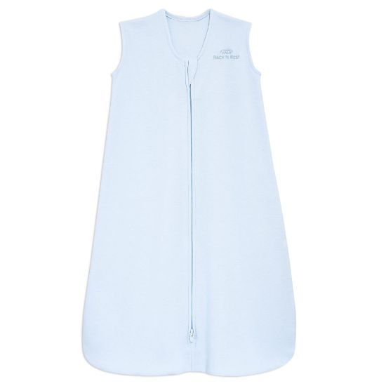 Picture of HALO SleepSack, 100% Cotton Wearable Blanket, Swaddle Transition Sleeping Bag, TOG 0.5, Baby Blue, Medium