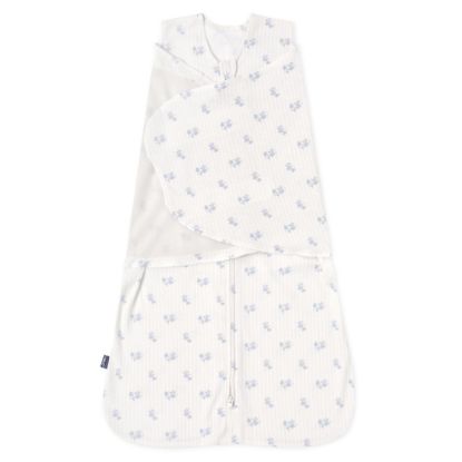 Picture of HALO 100% Cotton Sleepsack Swaddle, 3-Way Adjustable Wearable Blanket, TOG 1.5, Floral Vintage Stripe, Small, 3-6 Months