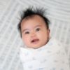 Picture of HALO 100% Cotton Sleepsack Swaddle, 3-Way Adjustable Wearable Blanket, TOG 1.5, Floral Vintage Stripe, Small, 3-6 Months