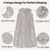 Picture of Unnivoll Baby Sleep Sack 6-12 Months 3 Pack 100% Cotton Lightweight 0.5 TOG Wearable Blanket Baby Sleep Bag with 2-Way Zipper for Newborn Infant White Gray Blue Space