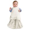 Picture of HALO Micro-Fleece Sleepsack Swaddle, 3-Way Adjustable Wearable Blanket, TOG 3.0, Cream, Newborn, 0-3 Months