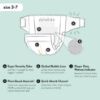 Picture of The Honest Company Clean Conscious Diapers for Sensitive Skin | Hypoallergenic, Fragrance Free | Gender Neutral Prints | Club Box, Size 6 (35+ lbs), 40 Count