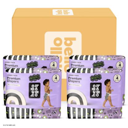 Picture of Hello Bello Limited-Edition Beetlejuice Diapers, Size 4 (22-37 lbs), 84 Count - Hypoallergenic and Extra Absorbent in Exclusive Beetlejuice Designs (4 Packs, Packaging May Vary)