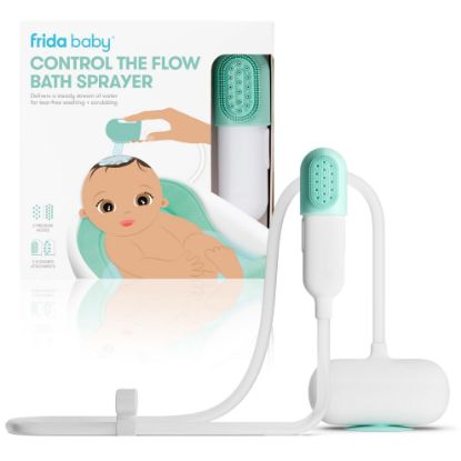 Picture of Frida Baby Control The Flow Bathtub Sprayer Attachment for Baby Bathtub, Shower Head with Scalp Massager, Control Waterflow with 2 Pressure Modes