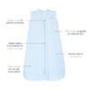 Picture of HALO SleepSack, 100% Cotton Wearable Blanket, Swaddle Transition Sleeping Bag, TOG 0.5, Baby Blue, Large, 12-18 Months