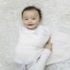 Picture of HALO 100% Cotton Sleepsack Swaddle, 3-Way Adjustable Wearable Blanket, TOG 1.5, Midnight Moons Blue, Small, 3-6 Months