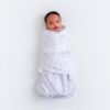 Picture of HALO 100% Cotton Sleepsack Swaddle, 3-Way Adjustable Wearable Blanket, TOG 1.5, Midnight Moons Blue, Small, 3-6 Months