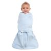 Picture of HALO 100% Cotton Sleepsack Swaddle, 3-Way Adjustable Wearable Blanket, TOG 1.5, Baby Blue, Small, 3-6 Months
