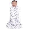 Picture of HALO 100% Cotton Sleepsack Swaddle, 3-Way Adjustable Wearable Blanket, TOG 1.5, Navy Hedgehog, Newborn, 0-3 Months