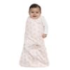 Picture of HALO 100% Cotton Sleepsack Swaddle, 3-Way Adjustable Wearable Blanket, TOG 1.5, Watercolor Rose Toss Blush, Newborn, 0-3 Months