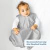 Picture of HALO SleepSack, 100% Cotton Wearable Blanket, Swaddle Transition Sleeping Bag, TOG 0.5, Heather Gray, Size Medium, 6-12 Months