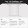 Picture of BalanceFrom Easy Walk-Thru Safety Gate for Doorways and Stairways with Auto-Close/Hold-Open Features, 30-Inch Tall, Fits 29.1 - 33.8 Inch Openings, White